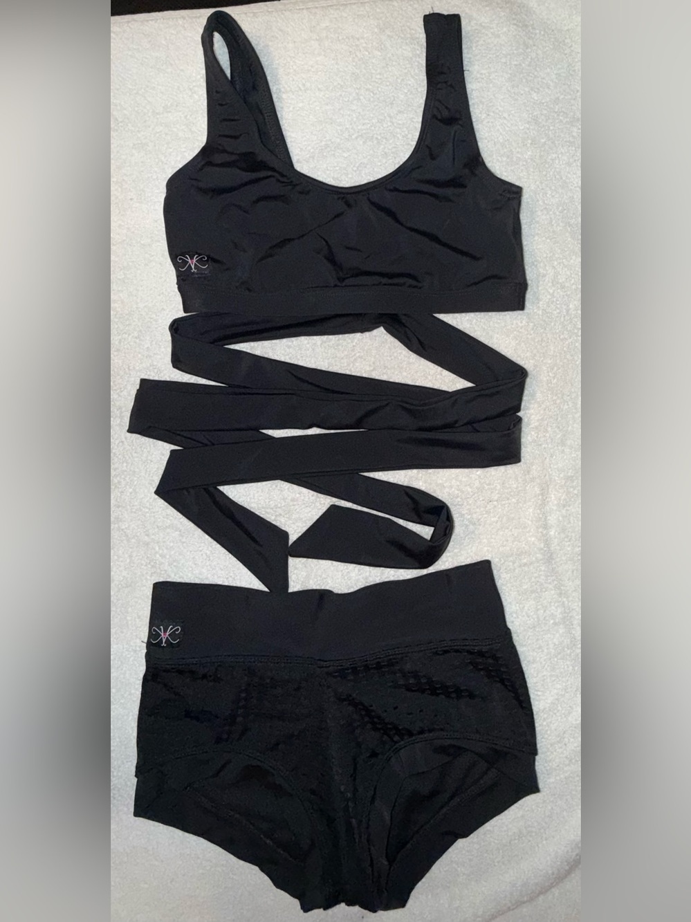 Kandi Kouture Black Dance 2 Piece Set Size Adult X-Small